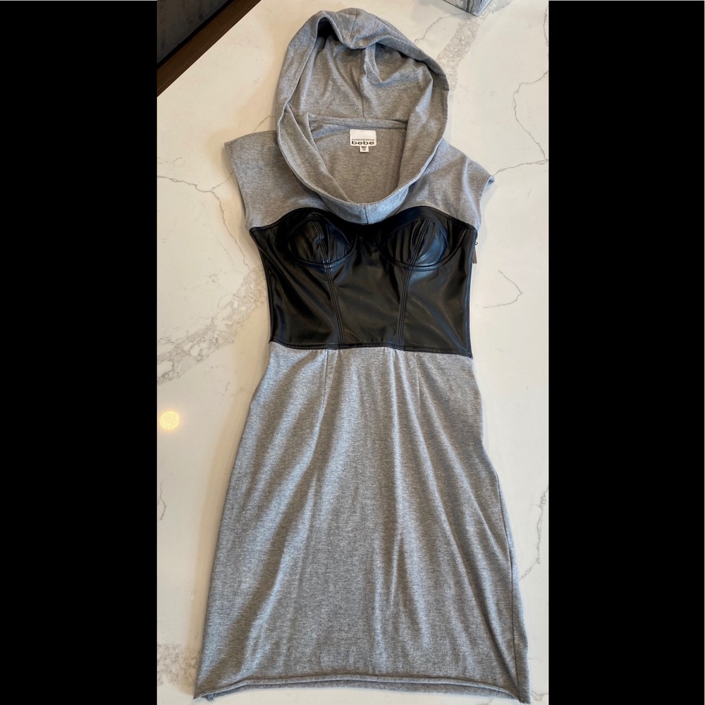 NEW Gray Cotton Dress with Corset Top and Hood!
